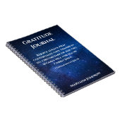 スタリパーソナライズされたー・ナイトの感謝ジャーナル ノートブック (右側)