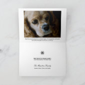 スタリースノーフレーククリスマス/ホリデーフォトカード シーズンカード (内部)