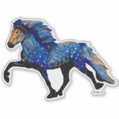 スタリーナイトカリスマのトーティングアイスランドの馬 シール (正面)