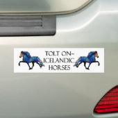 スタリーナイトカリスマのトーティングアイスランドの馬 バンパーステッカー (車上)