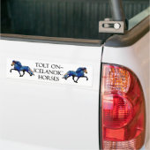 スタリーナイトカリスマのトーティングアイスランドの馬 バンパーステッカー (トラック上)