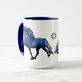 スタリーナイトカリスマのトーティングアイスランドの馬 マグカップ (正面左)