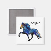 スタリーナイトカリスマのトーティングアイスランドの馬 マグネット (正面/裏面)