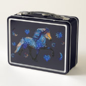 スタリーナイトカリスマのトーティングアイスランドの馬 メタルランチボックス (裏面)