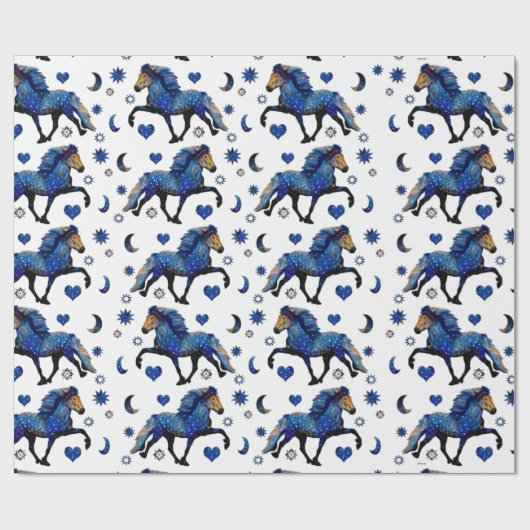 スタリーナイトカリスマのトーティングアイスランドの馬 ラッピングペーパー (フラット)