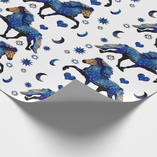 スタリーナイトカリスマのトーティングアイスランドの馬 ラッピングペーパー (角)