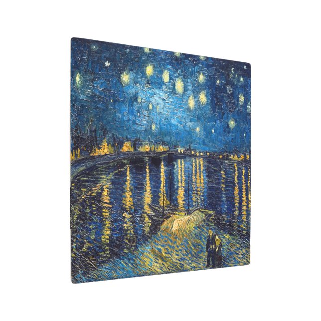 スタリーナイト・オン・ザ・ローネ | Vanゴッホ | メタルプリント (アングル)