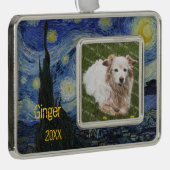 スタリー・ナイト・ヴィンセント・ヴァン・ゴッホの写真 シルバープレートフレームオーナメント (右)