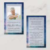 スタリー・ナイト・葬儀祈りの言葉カード |思い出を愛する 名刺 (正面/裏面)