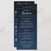 スタリー・ナ素朴イト結婚のタイムラインカード プログラム (正面/裏面)