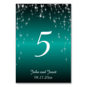 スタリー・ナ結婚イツ・イン・カラー |メタリックティール(緑がかった色) テーブルナンバー (裏面)