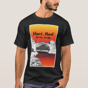 スタリ最多モスターブリッジボスニア・ヘルツェゴビナ Tシャツ