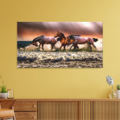 スタリ素晴らしオン遊ズの海波 キャンバスプリント (インサイチュ (リビング))