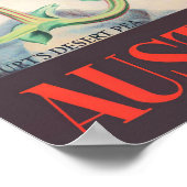 スタルトデザートピーオーストラリアのヴィンテージ旅行 ポスター (角)