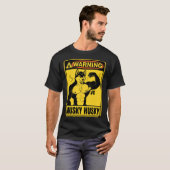 スタンキー・マスキー・ハスキー・アンスロ警告サイン 女子 Tシャツ (正面フル)