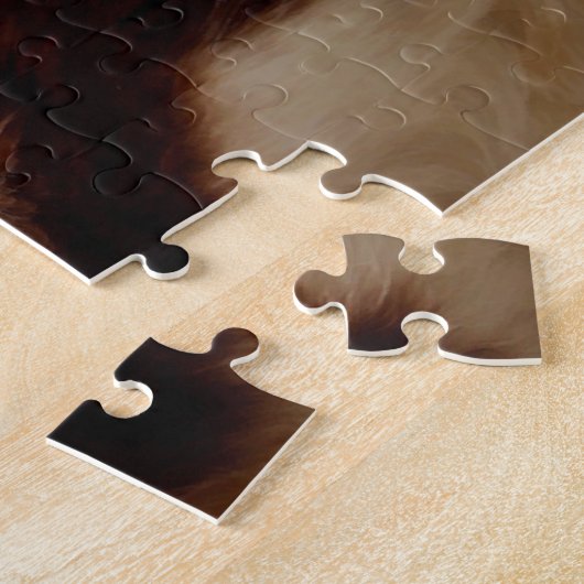 スタンス威厳のある：ブリタニースパニエル犬の銅 ジグソーパズル (側面)