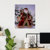 スタンタ・クロースと森の情景ポスター ポスター (ホームオフィス)