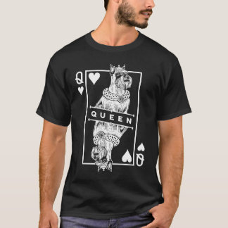 スタンダードシュナウザークイーンハートドッグポップ・アートの Tシャツ