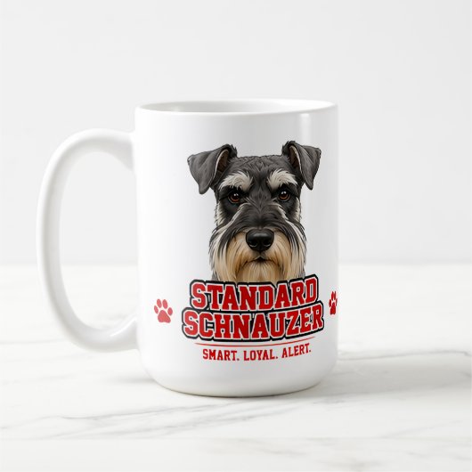 🐾 スタンダードシュナウザー愛好家の誇り 🐾 コーヒーマグカップ (左)