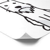 スタンダードシュナウツァードッグ漫画 ポスター (角)