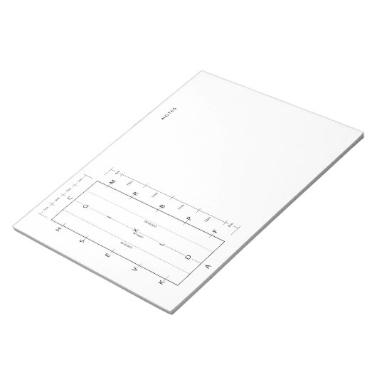 スタンダードドレッセージアリーナテンプレート馬競技会 ノートパッド (アングル)