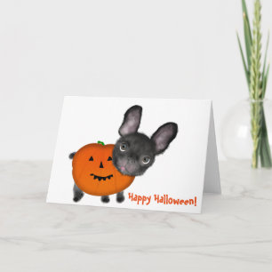 スタンダードハロウィン かわいいブルドッググリーティングカード カード