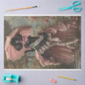 スタンダードブラックプードルボホヴィンテージデコページ 薄葉紙 (クラフト)