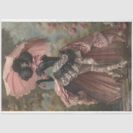 スタンダードブラックプードルボホヴィンテージデコページ 薄葉紙