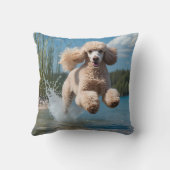 スタンダードプードルエレガント装飾用クッション クッション (裏面)