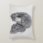 スタンダードプードルブラックパ絵画ティの曲 – Dog Art アクセントクッション (正面(垂直))