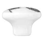 スタンダードプードルブラックパ絵画ティの曲 – Dog Art セラミックノブ (側面)