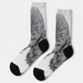 スタンダードプードルブラックパ絵画ティの曲 – Dog Art ソックス (左)