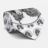 スタンダードプードルブラックパ絵画ティの曲 – Dog Art ネクタイ (ロール)