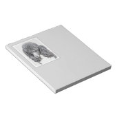 スタンダードプードルブラックパ絵画ティの曲 – Dog Art ノートパッド (アングル)