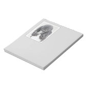 スタンダードプードルブラックパ絵画ティの曲 – Dog Art ノートパッド (回転)