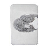 スタンダードプードルブラックパ絵画ティの曲 – Dog Art バスマット (正面縦)