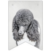 スタンダードプードルブラックパ絵画ティの曲 – Dog Art バンティングフラッグ (第2の旗)