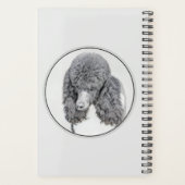 スタンダードプードルブラックパ絵画ティの曲 – Dog Art プランナー手帳 (裏面)
