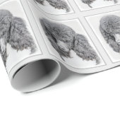 スタンダードプードルブラックパ絵画ティの曲 – Dog Art ラッピングペーパー (ロールコーナー)