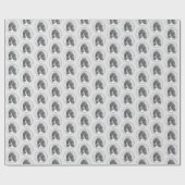 スタンダードプードルブラックパ絵画ティの曲 – Dog Art ラッピングペーパー (フラット)