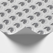 スタンダードプードルブラックパ絵画ティの曲 – Dog Art ラッピングペーパー (角)