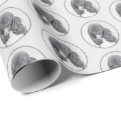 スタンダードプードルブラックパ絵画ティの曲 – Dog Art ラッピングペーパー (ロールコーナー)