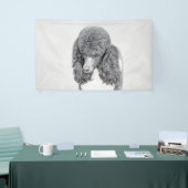 スタンダードプードルブラックパ絵画ティの曲 – Dog Art 横断幕 (トレードショー)