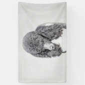 スタンダードプードルブラックパ絵画ティの曲 – Dog Art 横断幕 (縦)