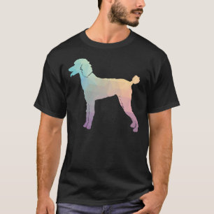 スタンダードプードル犬種のシルエットを幾何学模様で満たしたG Tシャツ