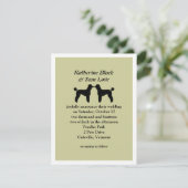 スタンダードプードル結婚式招待状 招待状 (スタンド正面)