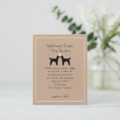 スタンダードプードル結婚式招待状 招待状 (スタンド正面)