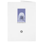 スタンダードプードル絵画ホワイトの – オリジナルドッグアート (裏面)