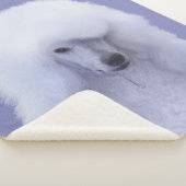 スタンダードプードル絵画ホワイトの – オリジナルドッグアート シェルパブランケット (3/4)