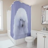 スタンダードプードル絵画ホワイトの – オリジナルドッグアート シャワーカーテン (インサイチュ)